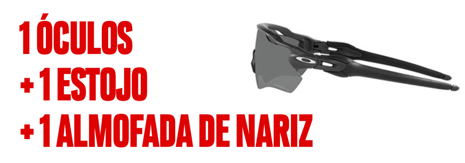 1 óculos + 1 estojo + 1 almofada de nariz