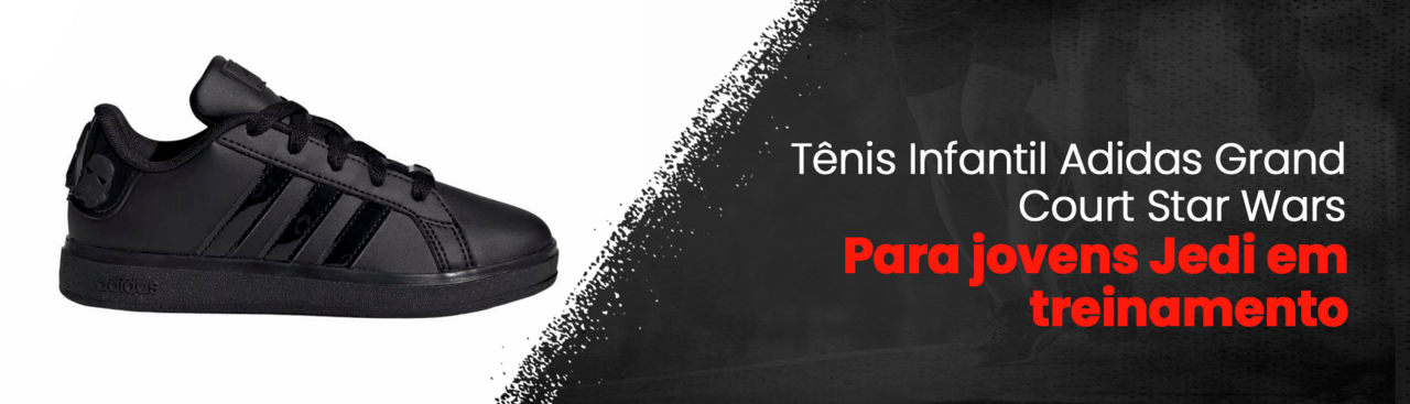  Tênis Infantil Adidas Grand Court Star Wars   Para jovens Jedi em treinamento