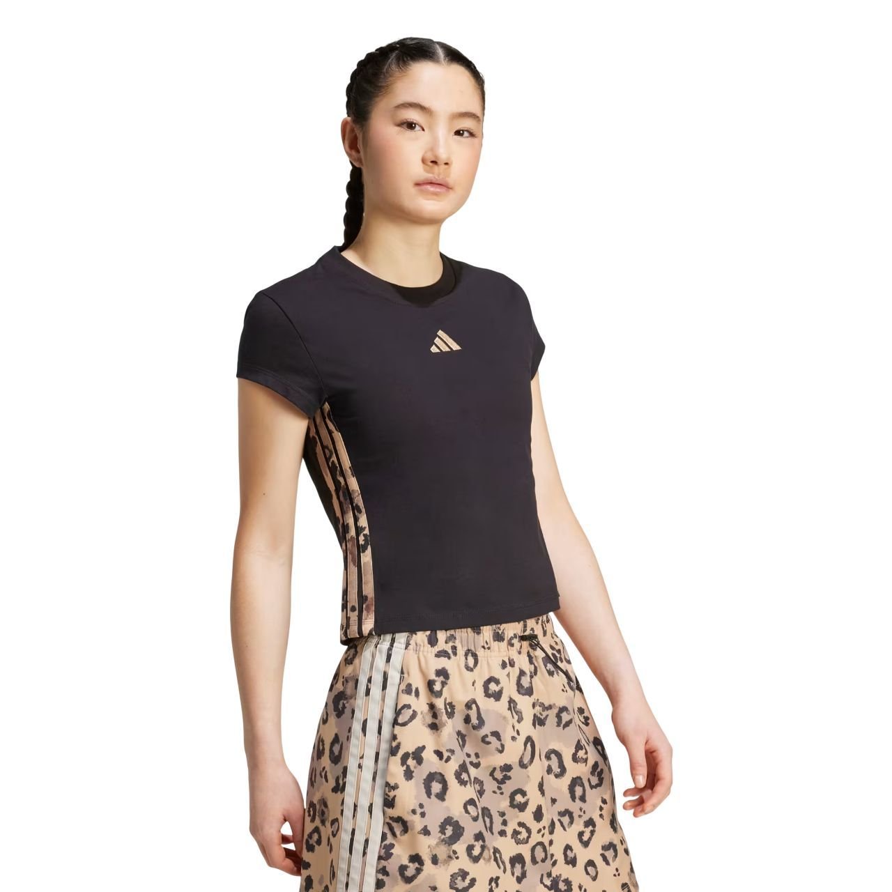Camiseta Adidas M/C Stripes Animal Print Feminina JM1856 - Ativa