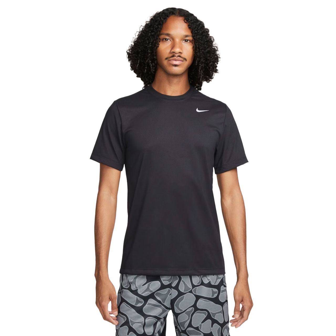 Nike Camisa masculina de manga curta Pro Dri-FIT, Branco/preto, GG