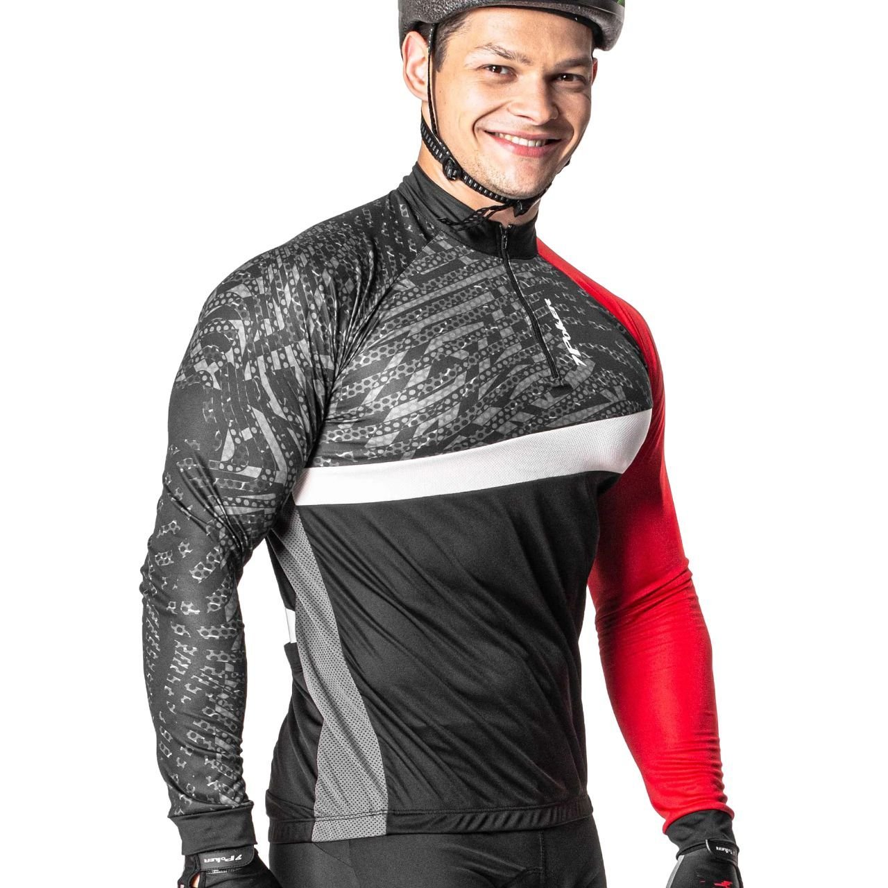Camiseta Poker Ciclista Zip Parcial Fros Unissex 04233-PFVB