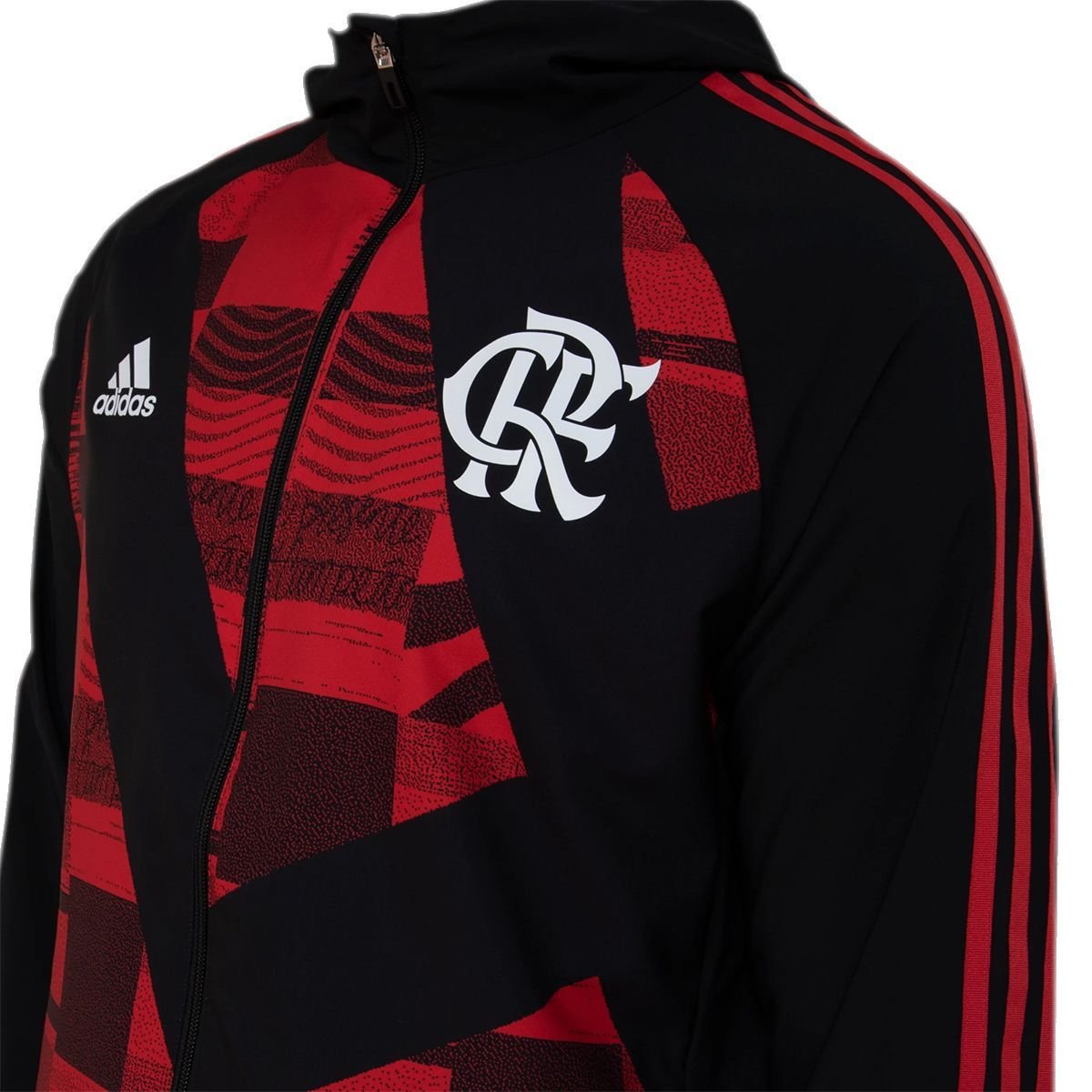 Jaqueta Corta-Vento do Flamengo com Capuz adidas - Masculina em Promoção