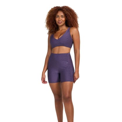 Bermuda Alto Giro Rib Shine C/Bolso Feminina 2511109-C5655