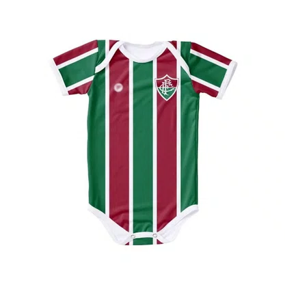 Body Torcida Baby Fluminense Listrado Proteção UV 033XS-FLU
