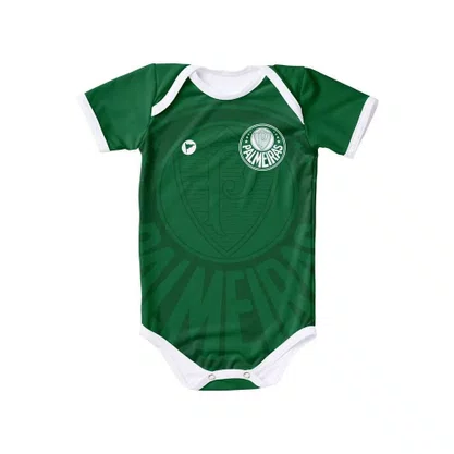 Body Torcida Baby Palmeiras Listrado Proteção UV 033XS-PAL Body Torcida Baby Palmeiras Listrado Proteção UV 033XS-PAL