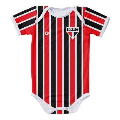 Body Torcida Baby São Paulo Listrado Proteção UV 033XS-SPL Body Torcida Baby São Paulo Listrado Proteção UV 033XS-SPL