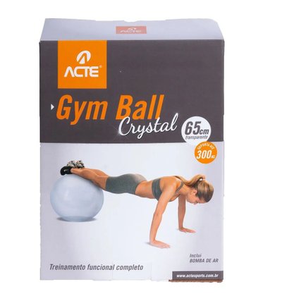 Bola de Pilates Acte Sports 65cm c/ Bomba de Ar Unissex T9-T