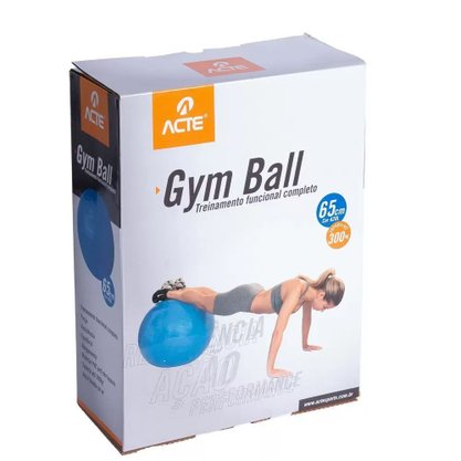 Bola Pilates Acte Sports 65cm c/ Bomba de Ar Unissex T9-65