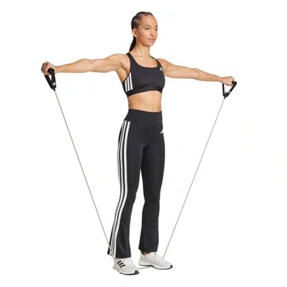 Calça Adidas Flare Optime Essentials 3 Stripes Fem JD6544