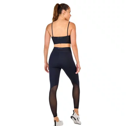 Calça Alto Giro Legging Detalhes Tule Feminina 2441303-C0049