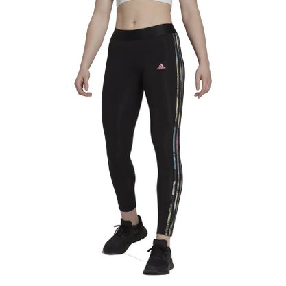 Calça Legging Adidas 3 Listras Feminina HK9683
