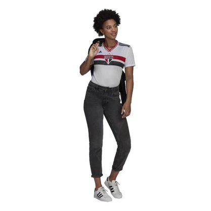 Camisa Adidas São Paulo I 22/23 Feminina HA8418