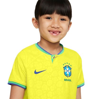 Camisa Infantil Nike Brasil I 22/23 Torcedor Pro DN1204-740