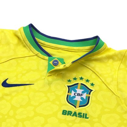 Camisa Infantil Nike Brasil I 22/23 Torcedor Pro DN1204-740