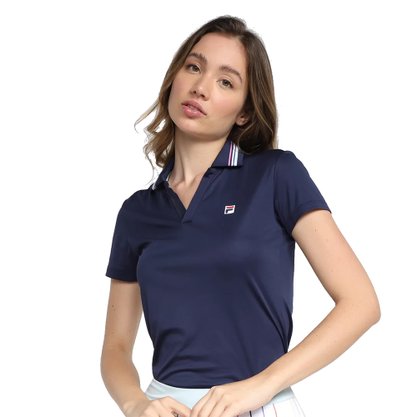 Camisa Polo Fila V Neck Stripes Feminina F12TN007-140