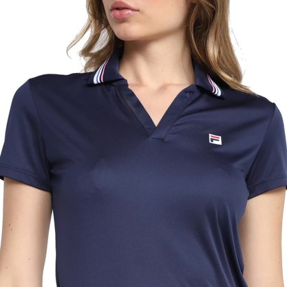 Camisa Polo Fila V Neck Stripes Feminina F12TN007-140
