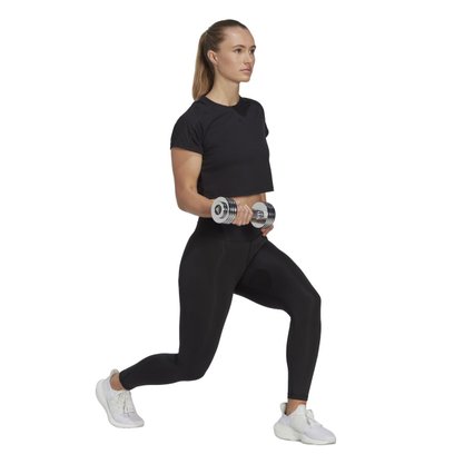 Camiseta Adidas Cropped Essentials 3B Feminina HR7789