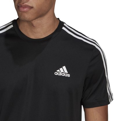 Camiseta Adidas Designed to Move Sport 3 Listras Masculina GM2105