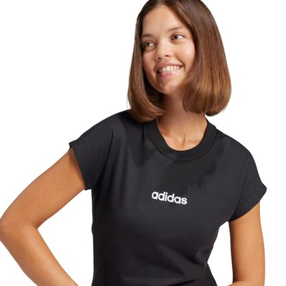 Camiseta Adidas M/C Logo Linear Feminina JC8238