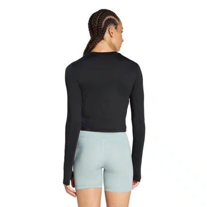 Camiseta Adidas M/L Longa Cropped Essentials Fem KE8416