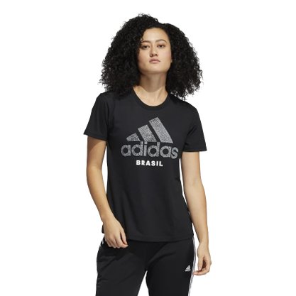Camiseta Adidas Scrawl Brasil Feminina GU5160