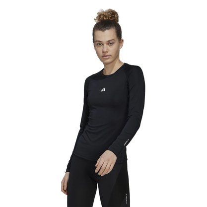 Camiseta Adidas Techfit Manga Longa Feminina HF0736