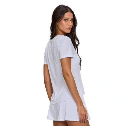 Camiseta Alto Giro M/C Skin Fit Alongada Fem 101702-C5100