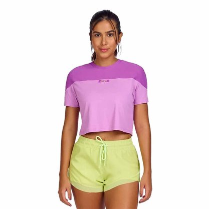 Camiseta Alto Giro SF Tule Sobreposto Fem 2332704-C5653