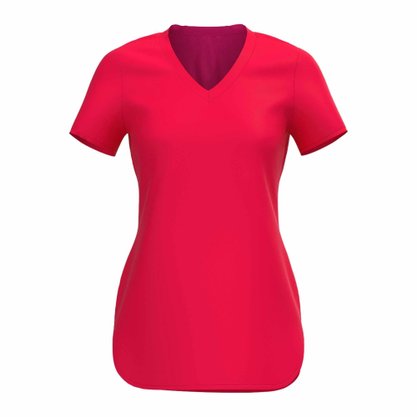 Camiseta Alto Giro Skin Alongada V Feminina 2311718-C5552