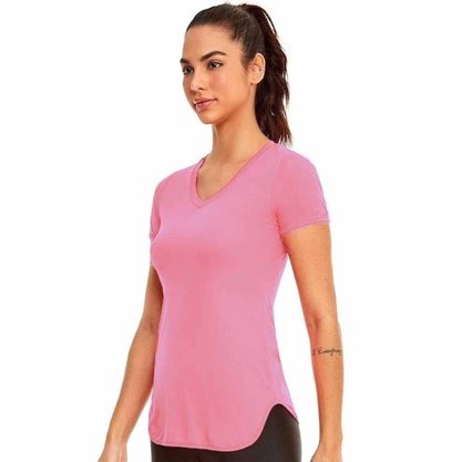 Camiseta Alto Giro Skin Fit Alongada Feminino 2311717-C5548