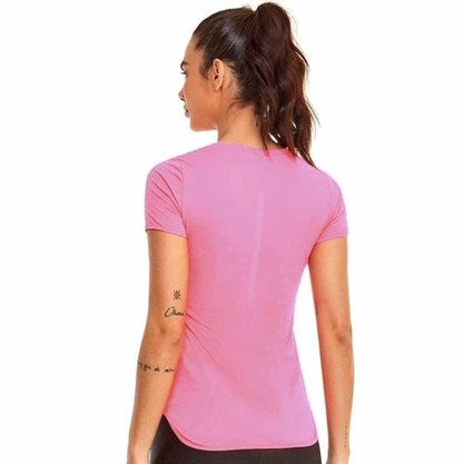 Camiseta Alto Giro Skin Fit Alongada Feminino 2311717-C5548