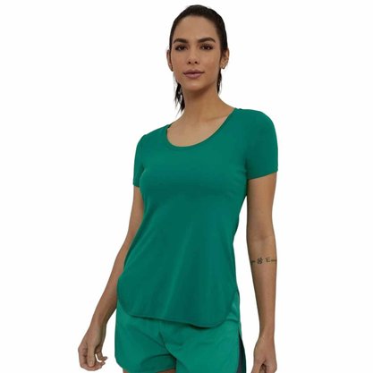 Camiseta Alto Giro Skin Fit Alongada Feminino 2311717-C5555
