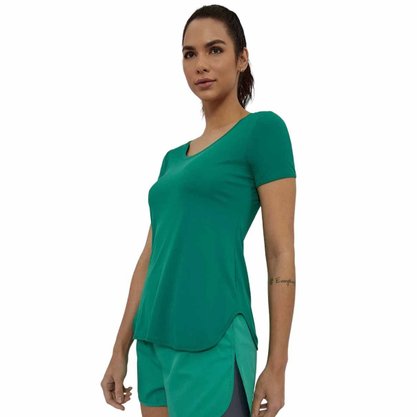 Camiseta Alto Giro Skin Fit Alongada Feminino 2311717-C5555