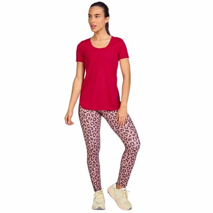 Camiseta Alto Giro Skin Fit Alongada Feminino 2331702-C5654