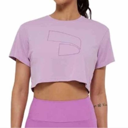 Camiseta Alto Giro Skin Fit Cropped S Feminino 2332702-C5662