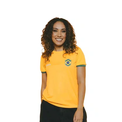 Camiseta Braziline M/C Brasil Ipe Feminina 02300715908