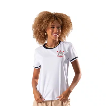 Camiseta Braziline M/C Corinthians Lumina Fem 00700723301