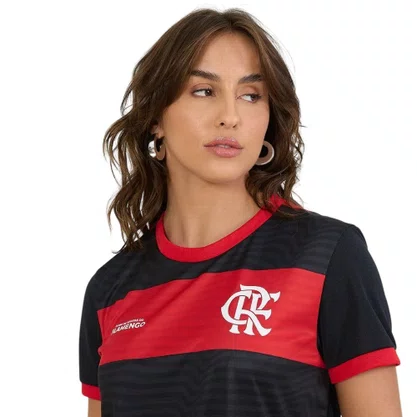 Camiseta Braziline M/C Flamengo Emoção Feminina 00100742614