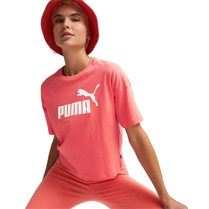 Camiseta Cropped Puma Essentials Logo Feminina 586866-58