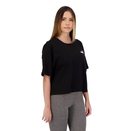 Camiseta Cropped Puma Small Logo Feminina 586867-01