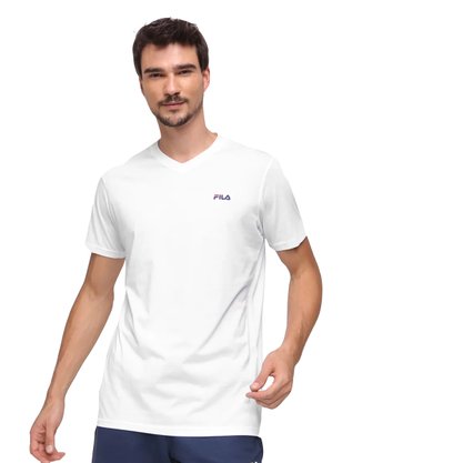 Camiseta Fila Gola V Pima Masculina F11L518107-100