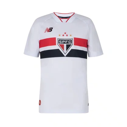 Camiseta Juv New Balance São Paulo Torcedor I 26 JT831843-BVP