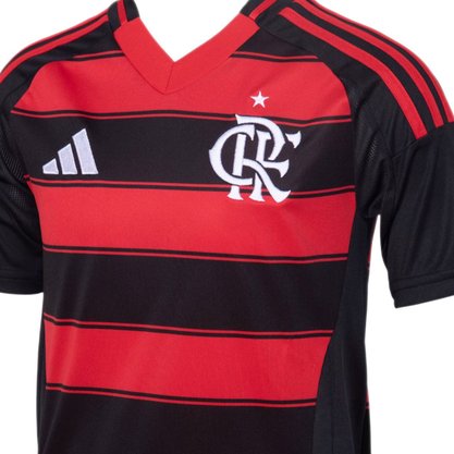 Camiseta Juvenil Adidas Flamengo I 25/26 IV6048