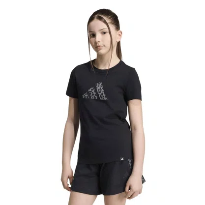 Camiseta Juvenil Adidas M/C Logo Leopardo KQ7009