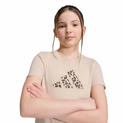 Camiseta Juvenil Adidas M/C Logo Leopardo KQ7010
