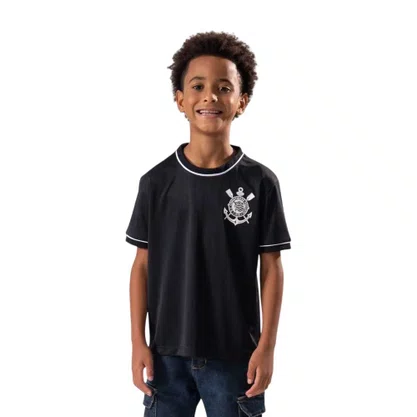 Camiseta Juvenil Braziline M/C Corinthians Arte 00700732002
