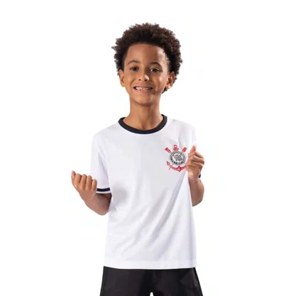 Camiseta Juvenil Braziline M/C Corinthians Lumina 00700741001