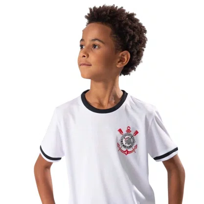 Camiseta Juvenil Braziline M/C Corinthians Lumina 00700741001