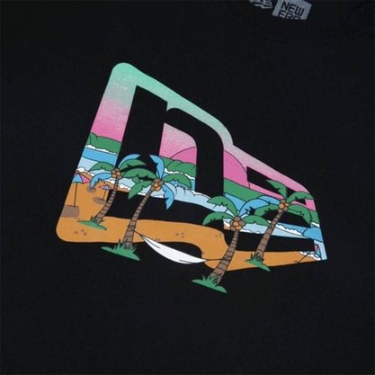 Camiseta Juvenil New Era M/C Big Flag Beach NEV24TSH064-C002