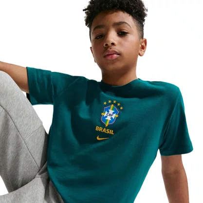 Camiseta Juvenil Nike M/C Brasil Crest IH2257-381